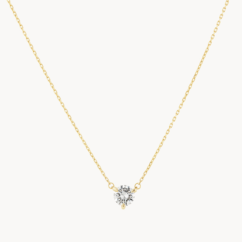 0.50ct Lab Grown Diamond Round Pendant Necklace in 10k Gold - Perfect for Weddings, Anniversaries & Everyday Elegance