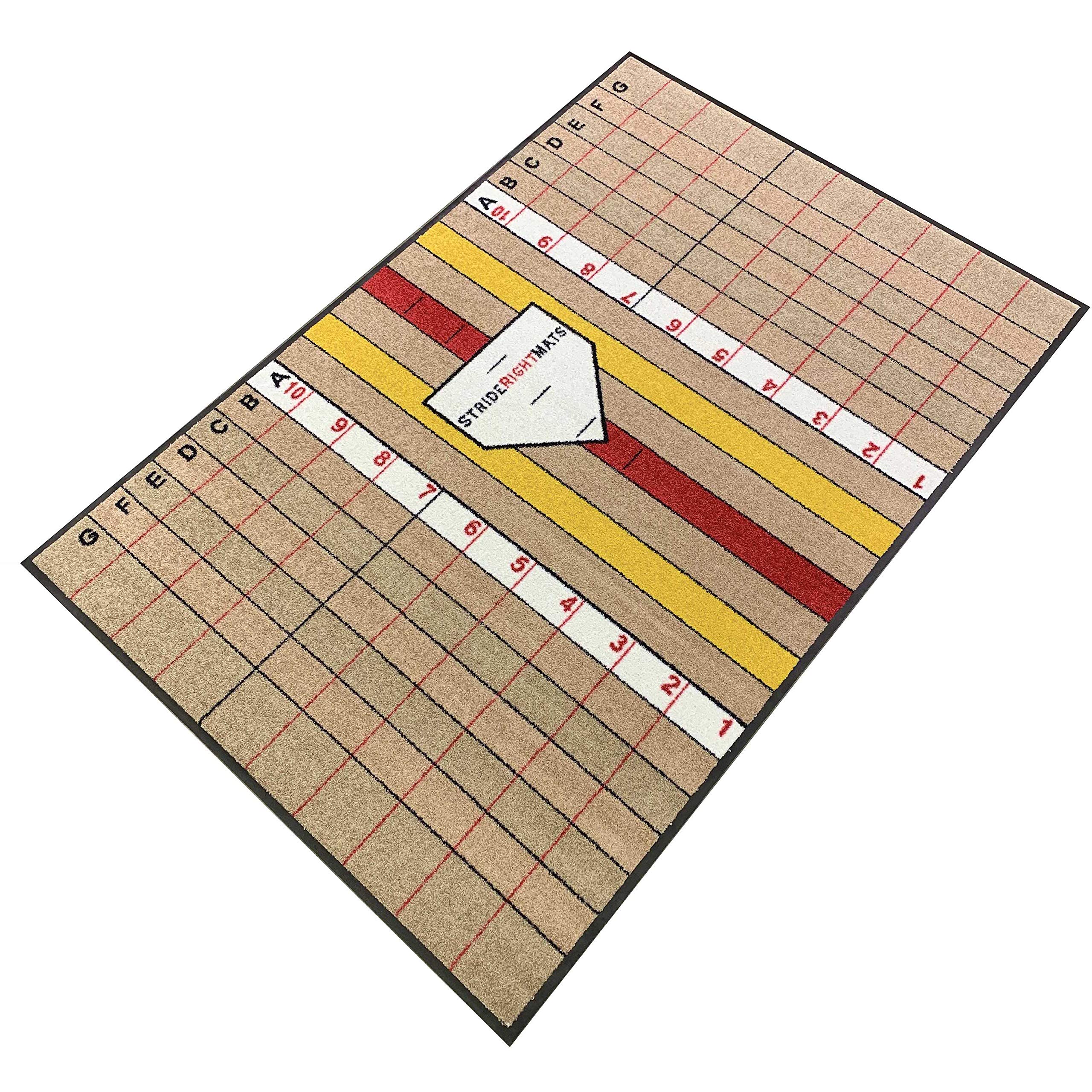Baseball & Softball Hitting Mat - Dual Purpose Training Mat for Stance, Stride & Swing Practice | Professional Batting Mat for Advanced Hitters | Perfect for Indoor/Outdoor Practice, Backyard Drills & Team Training Sessions