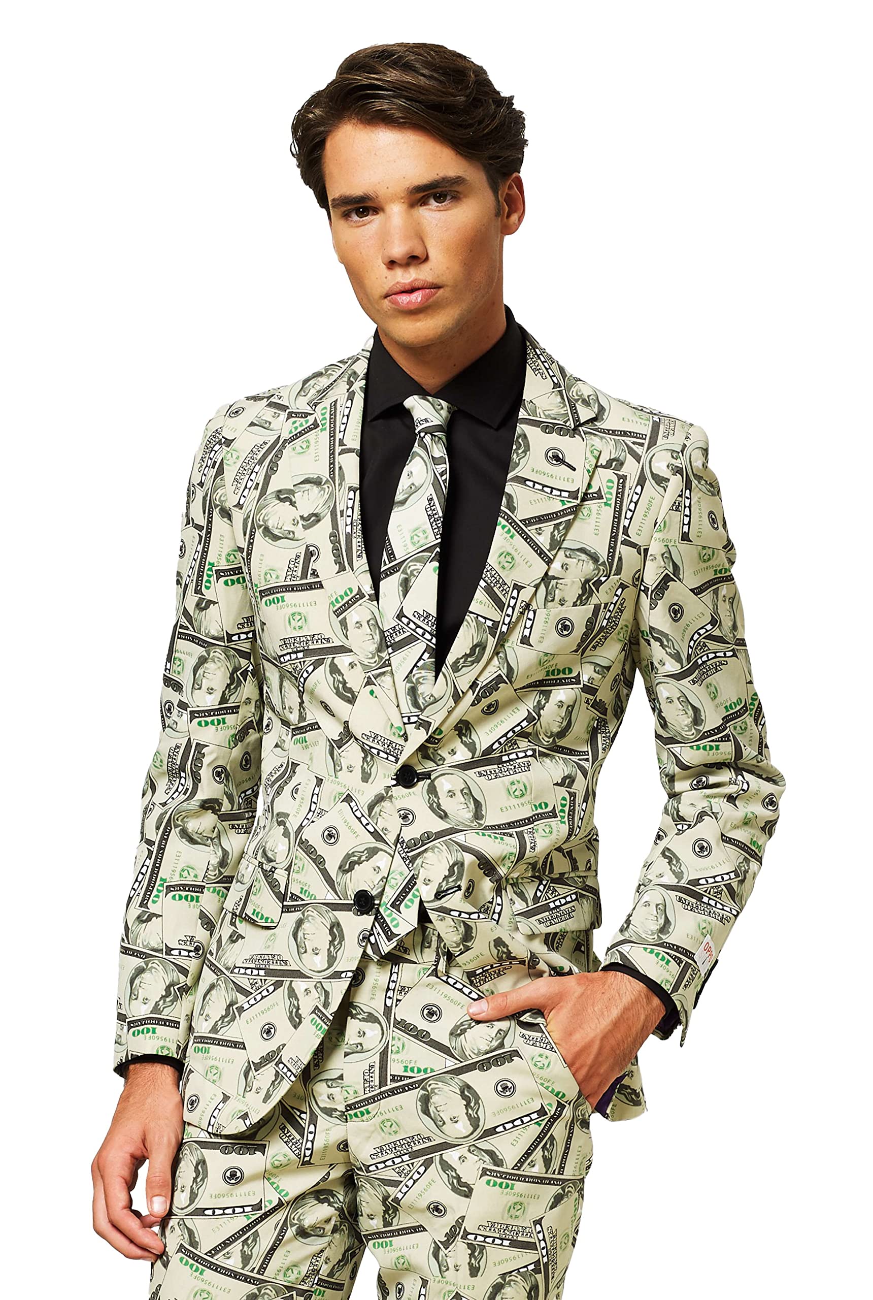 OppoSuits Men's Funny Prom Suit Costume Set - Stylish Jacket, Pants & Tie for Crazy Parties, Halloween & Cosplay Events | Perfect for Themed Parties, Bachelor Celebrations & Costume Contests