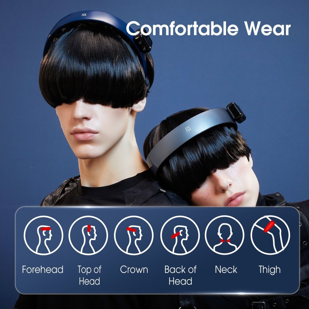Premium Electric Scalp Massager with 11 Vibrating Nodes - Deep Relaxation Head Massager for Stress Relief & Hair Growth Stimulation - Perfect for Home Spa, Meditation & Self-Care Routines