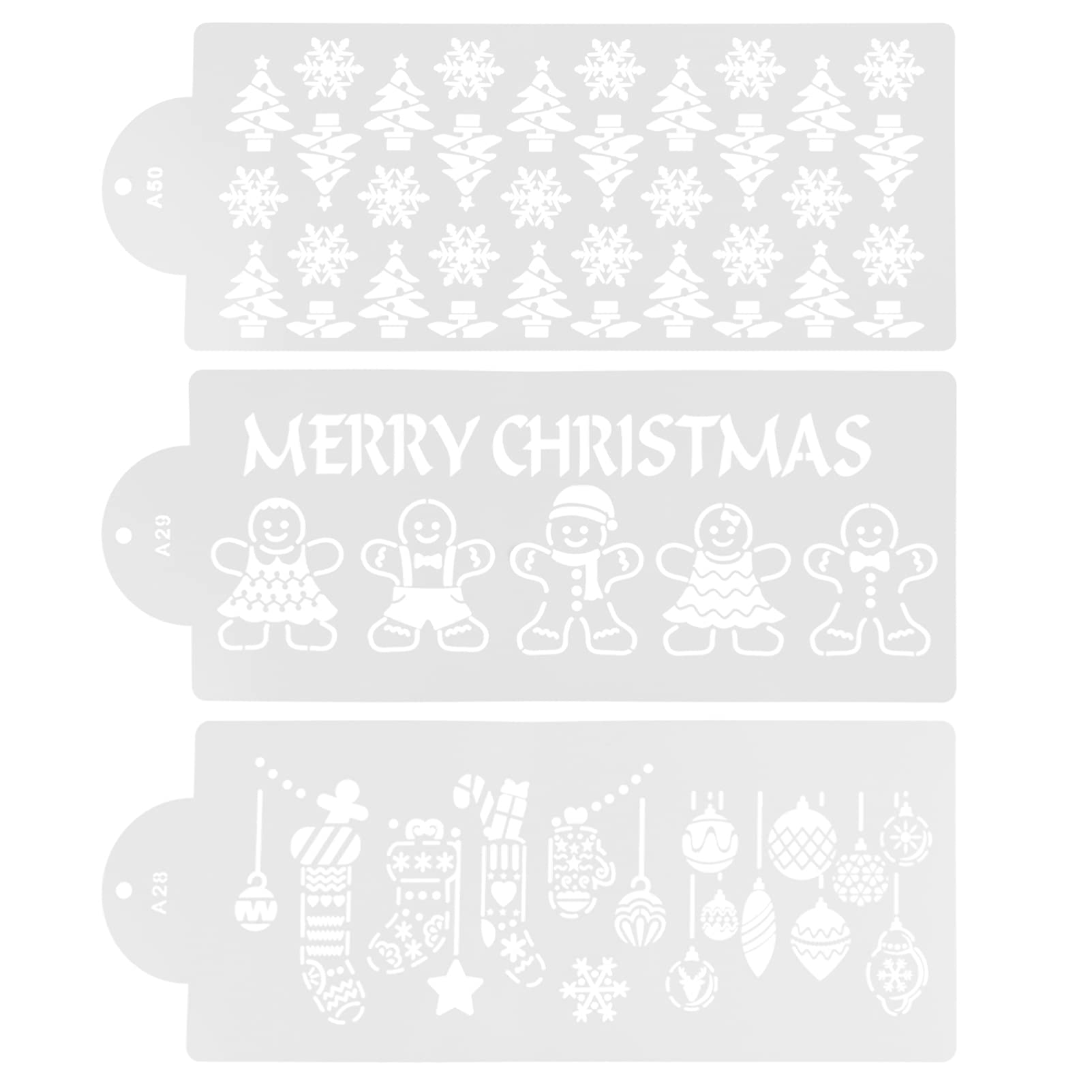 3-Piece Creative DIY Cake Stencil Set - Baking Molds, Painting Templates & Cake Decorating Supplies for Birthday, Wedding & Party Dessert Designs