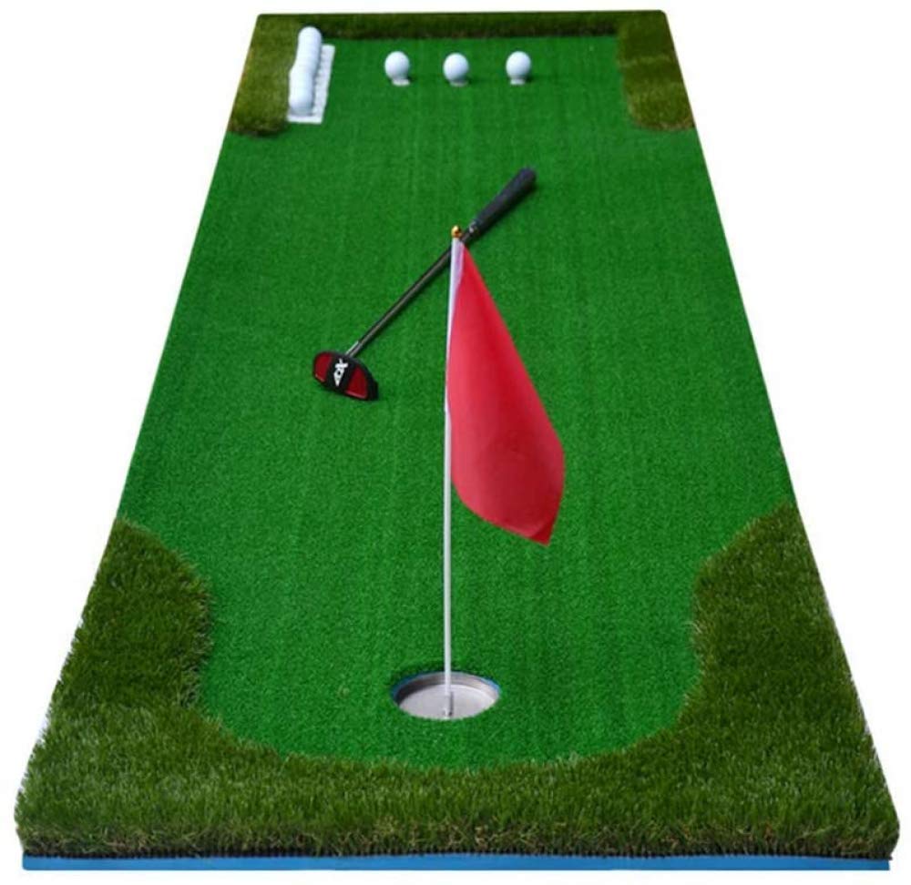 Premium Golf Putting Mat for Indoor & Outdoor Use – Durable 0.5M x 3M Practice Mat with Putter & 6 Training Balls – Perfect for Home, Office & Backyard Golf Training | Professional Putting Aid Equipment