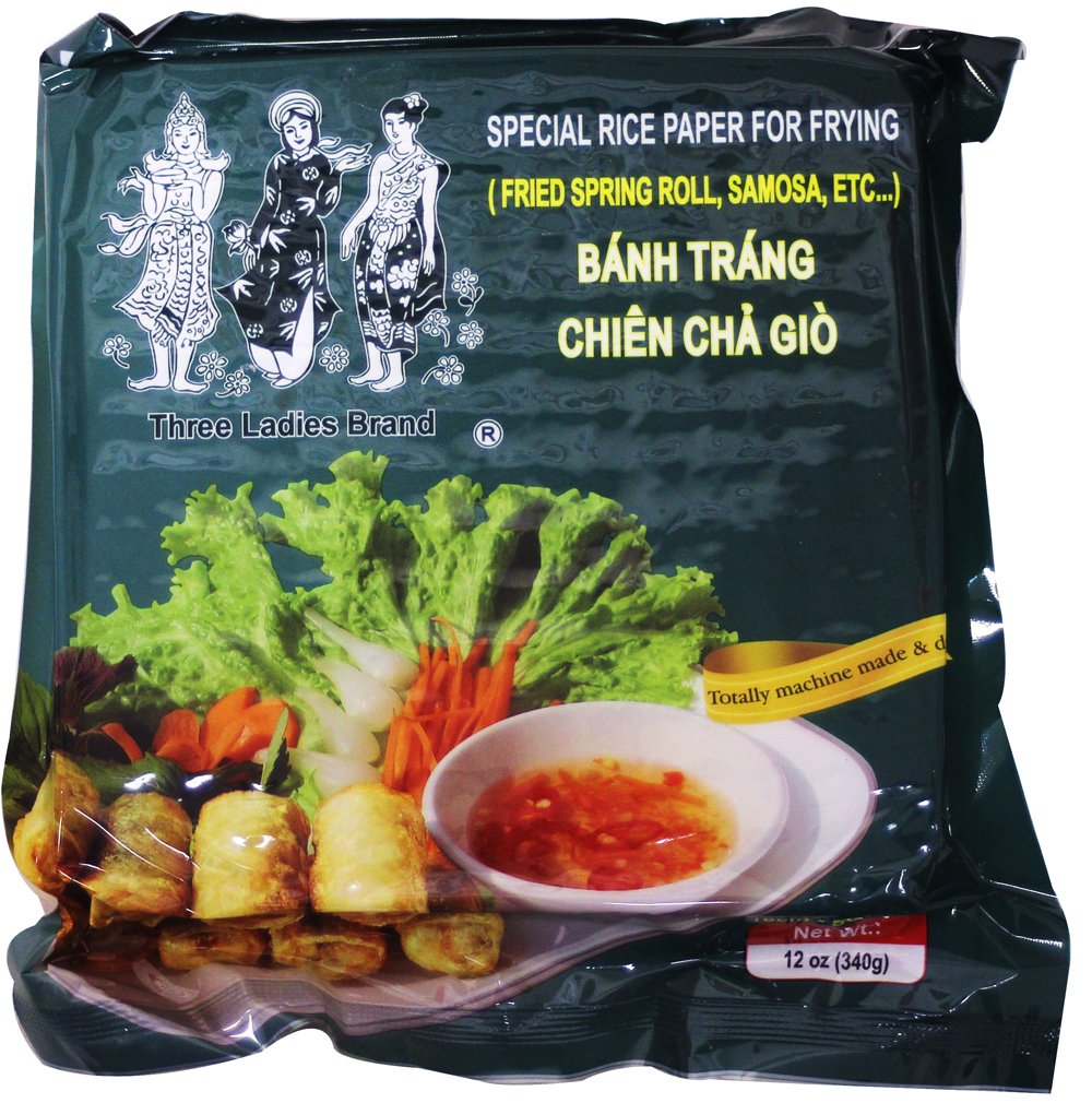 Vietnamese Spring Roll Rice Paper Wrappers - 16cm Square Frying-Special Rice Paper Sheets (1 Pack) | Perfect for Homemade Fried Spring Rolls, Fresh Rolls & Asian Cooking