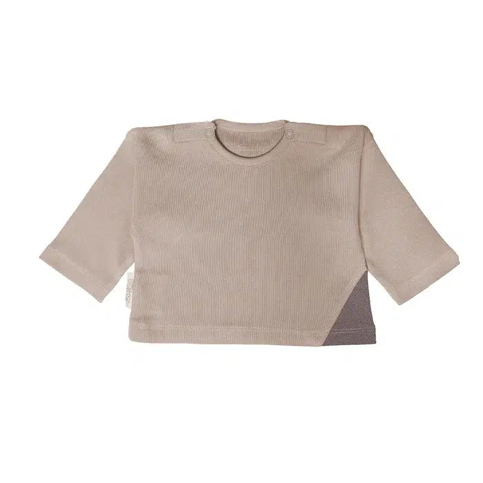Bebenca Organics Women's Organic Drop Shoulder Top in Tan - Soft & Comfortable Casual Blouse for Everyday Wear, Outings & Layering