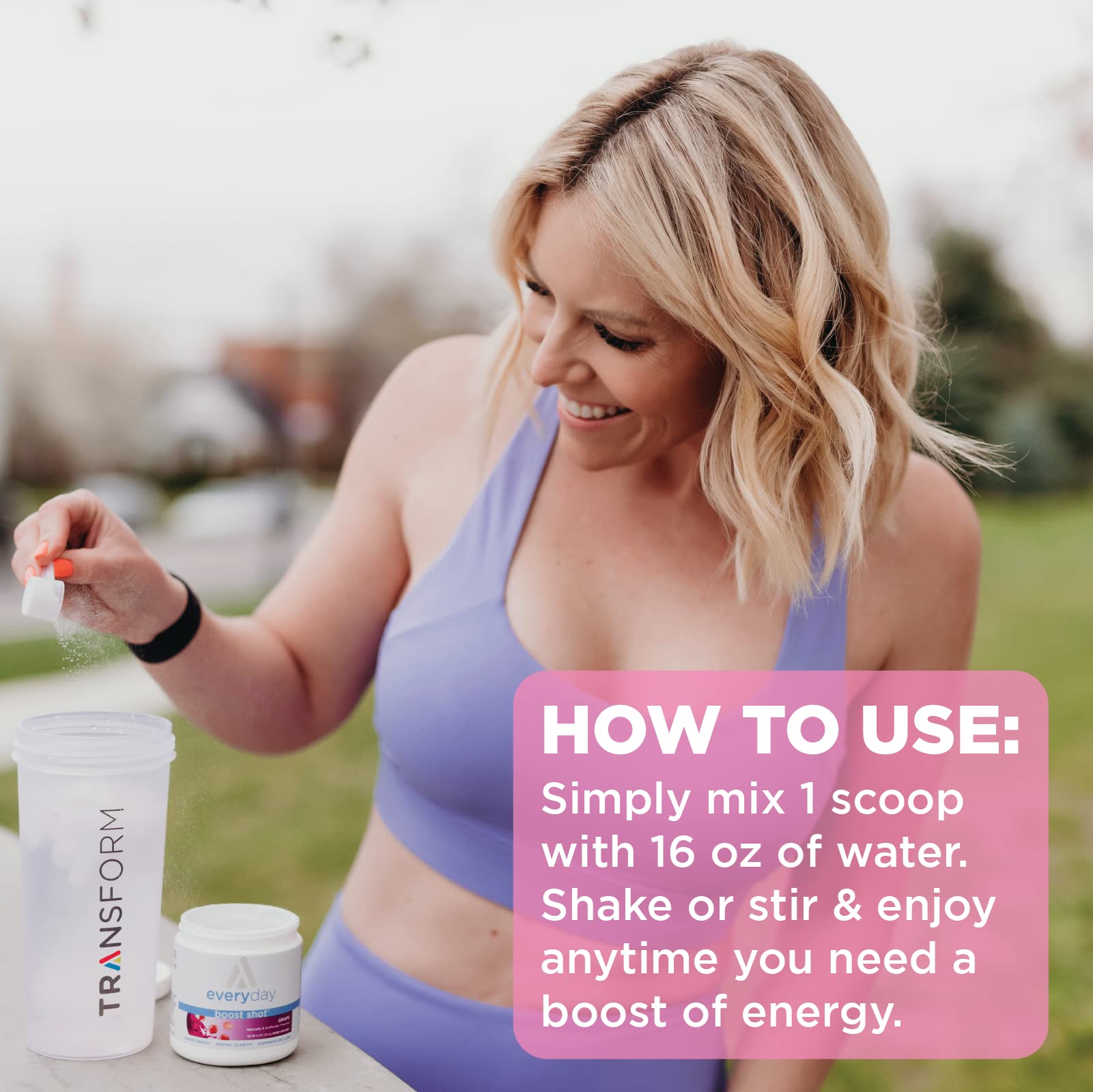 TransformHQ Everyday Boost Shot 28 Servings - Fruit Punch Flavor | Non-GMO, Gluten-Free, Vegan Energy Drink | Perfect for Workouts, Travel & Daily Energy Boost