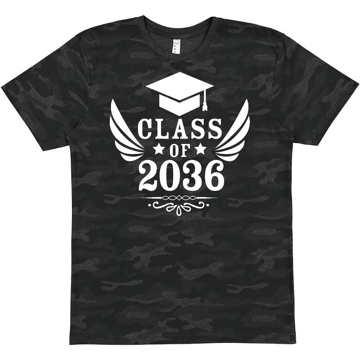 Inktastic Class of 2036 Graduation T-Shirt with Cap & Wings Design - Perfect for Graduation Parties, School Events & Future Graduate Gifts