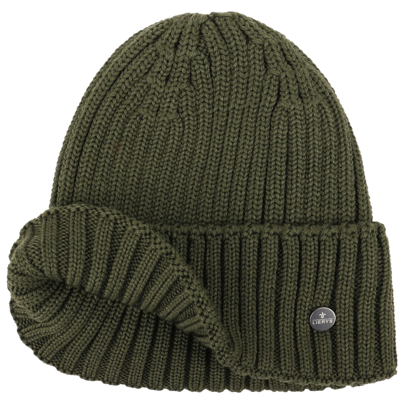 Lierys Merino Wool Knit Beanie with Foldable Cuff - Warm Winter Hat for Men & Women - Perfect for Skiing, Hiking, and Cold Weather Activities
