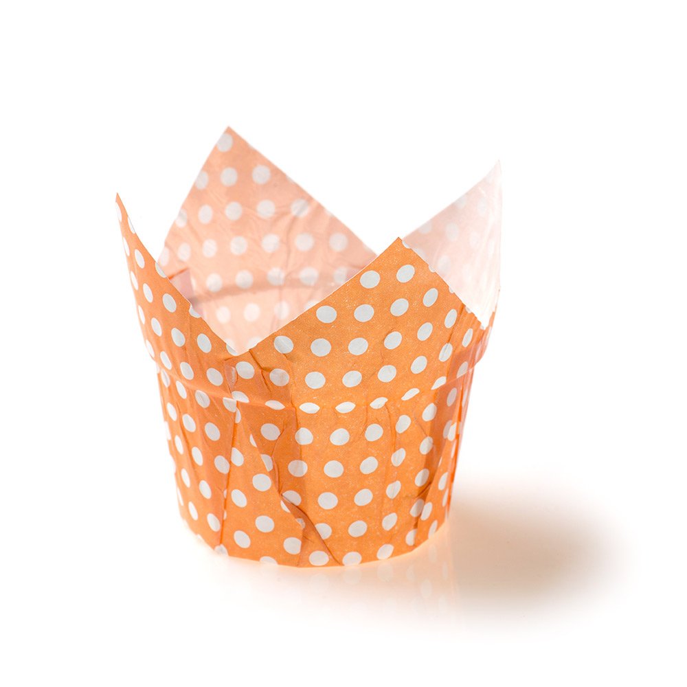 Restaurantware Panificio 1.2 oz Round Paper Baking Cups - 200 Count Polka Dot Printed Disposable Liners, Heat Resistant Up to 425°F, Perfect for Cupcakes, Eclairs & Muffins - Ideal for Home Baking, Party Desserts & Professional Bakeries