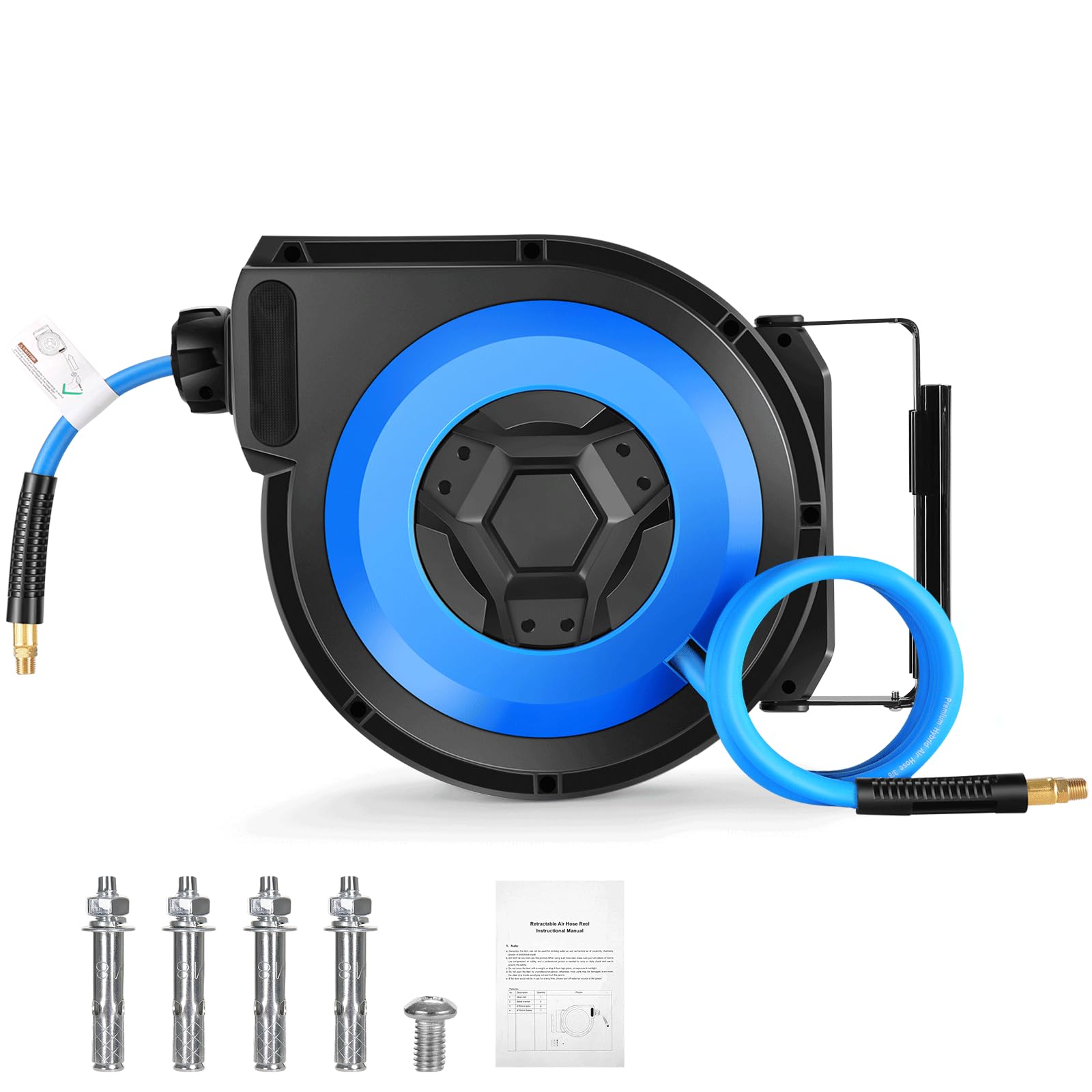50FT Retractable Air Hose Reel - 3/8