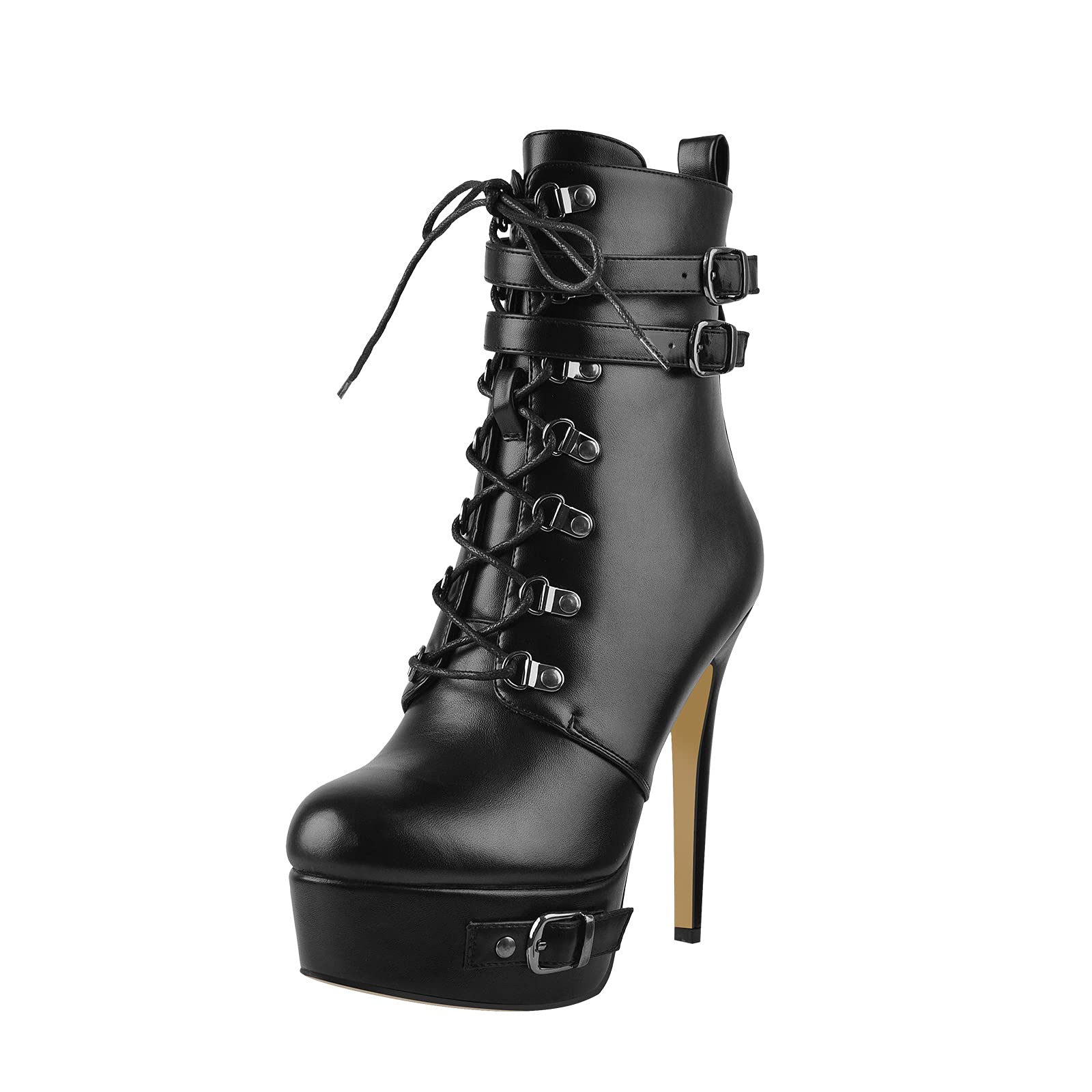 VERISSON Women's Stiletto High Heel Ankle Boots - Platform Winter Booties for Women, Fashionable Pointed Toe Shoes for Party, Office & Night Out