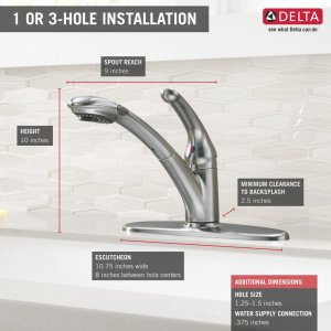 Delta 470-DST Universal Chrome Shower Head - High Pressure Water Saving Bathroom Faucet for Home, Hotel & Spa Use