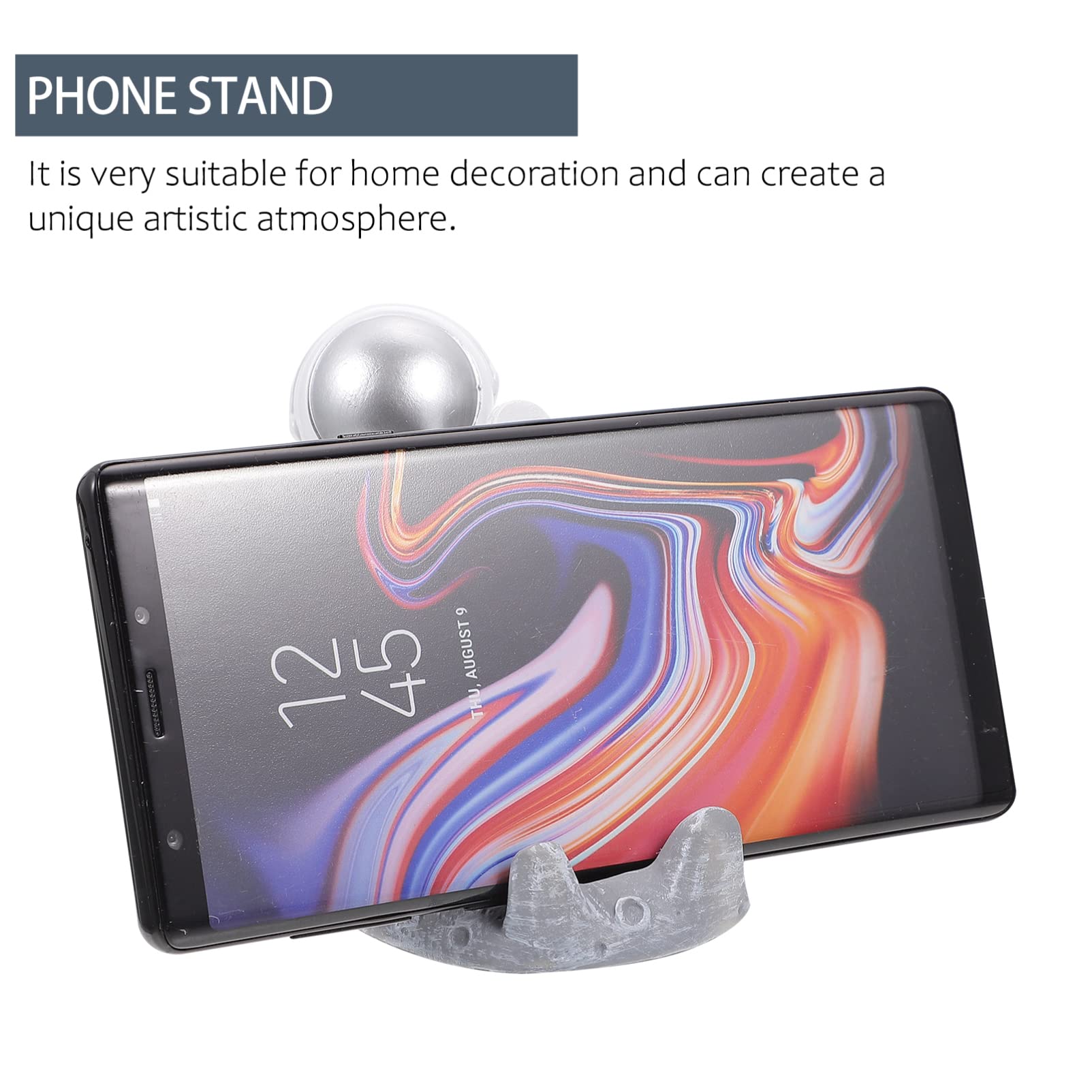 FOMIYES Astronaut Phone Stand - Resin Tablet & Cell Phone Holder, Desk Decor, Cartoon Astronaut Sculpture for iPhone & Android | Perfect for Office, Home, Gaming Setup & Space-Themed Room Decor