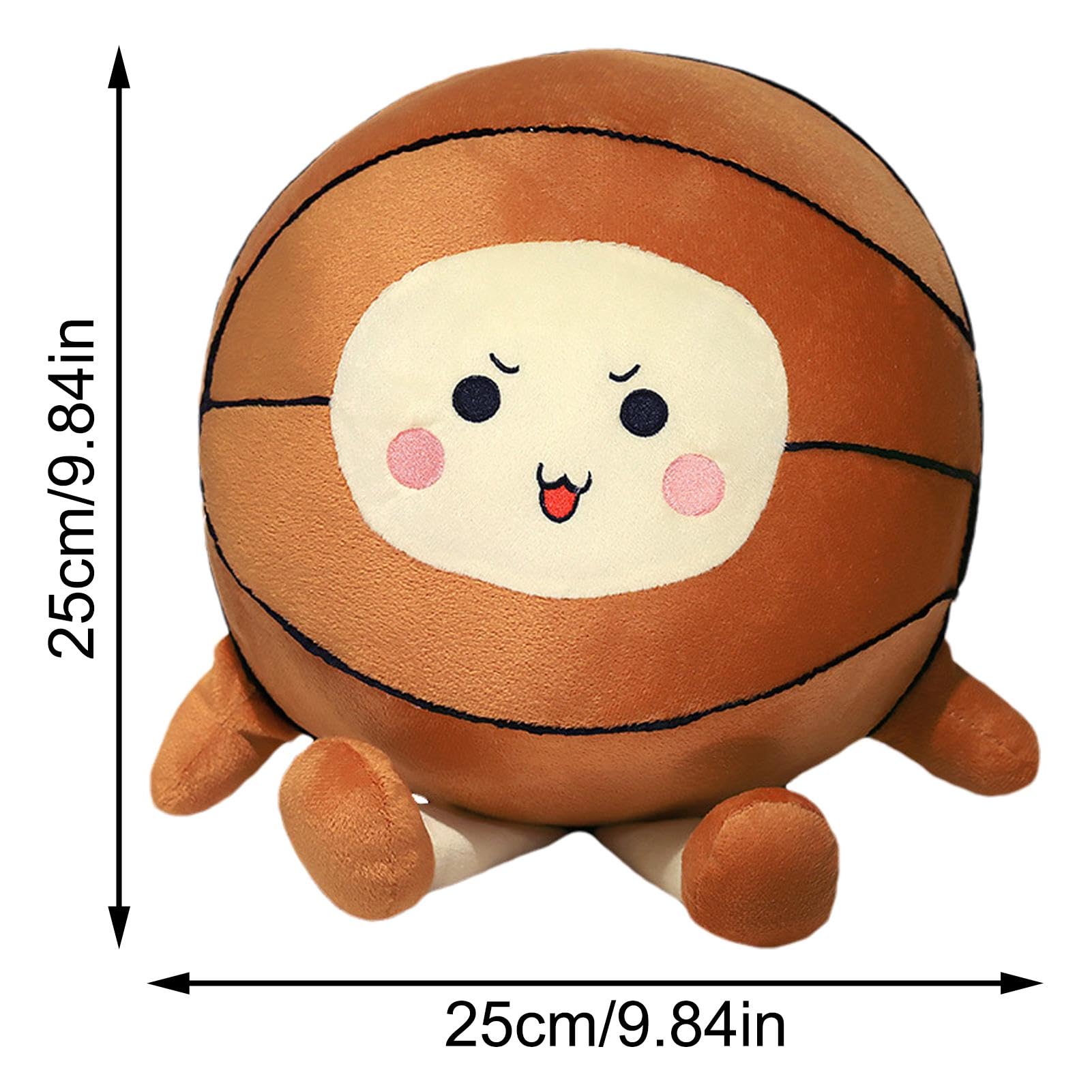 Cute Plush Basketball Pillow Toy - Safe, Durable & Portable for Kids Room Decor