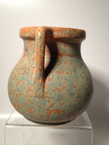 Burly and Winters Crookville Red and Aqua Vase - Handcrafted Ceramic Home Decor for Farmhouse, Rustic, and Boho Style Interiors | Perfect for Centerpieces, Wedding Decor, and Living Room Accents
