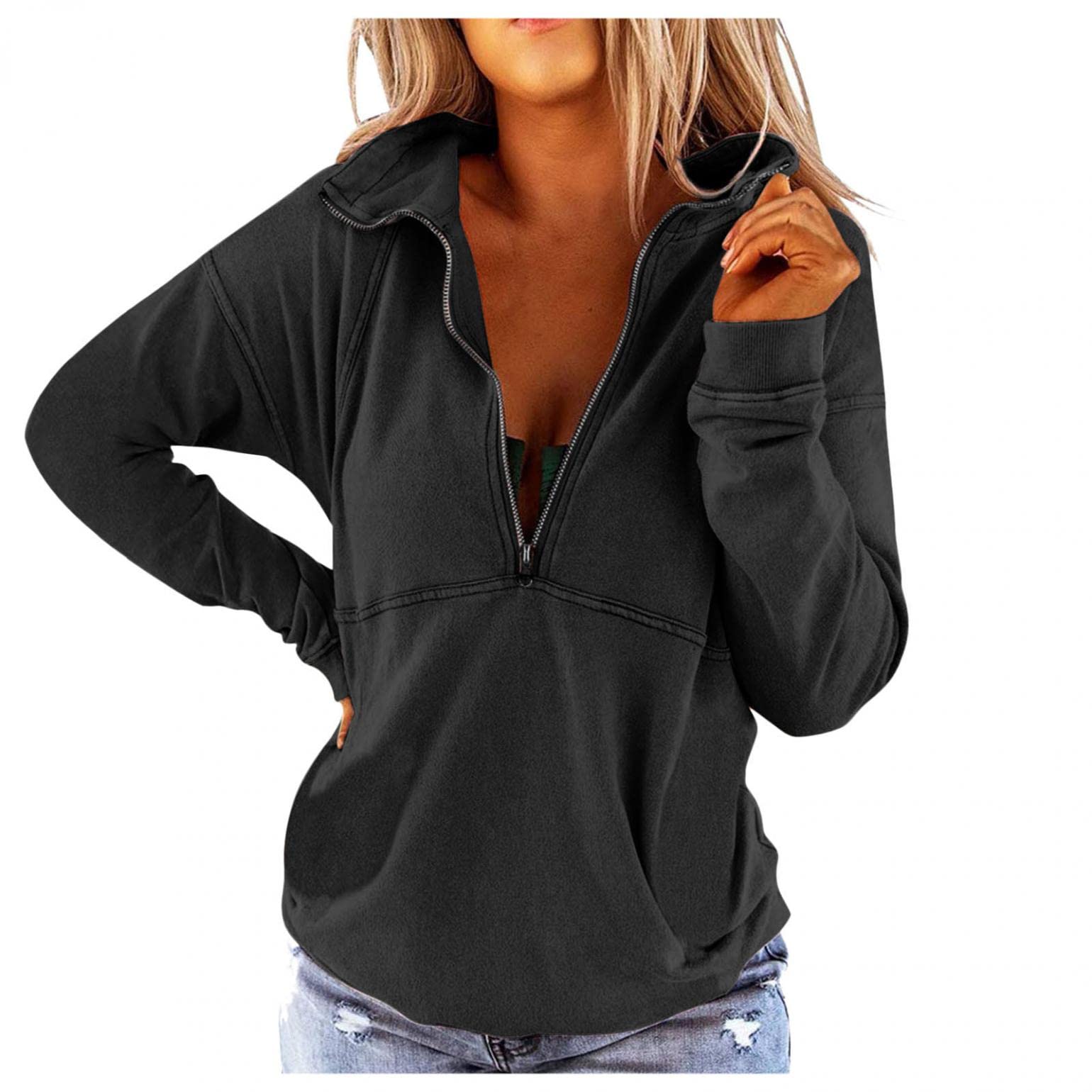 Masbird Women's Long Sleeve Henley T-Shirt - Casual Button Down Blouse Pullover Top for Everyday Wear, Work & Weekend Outings
