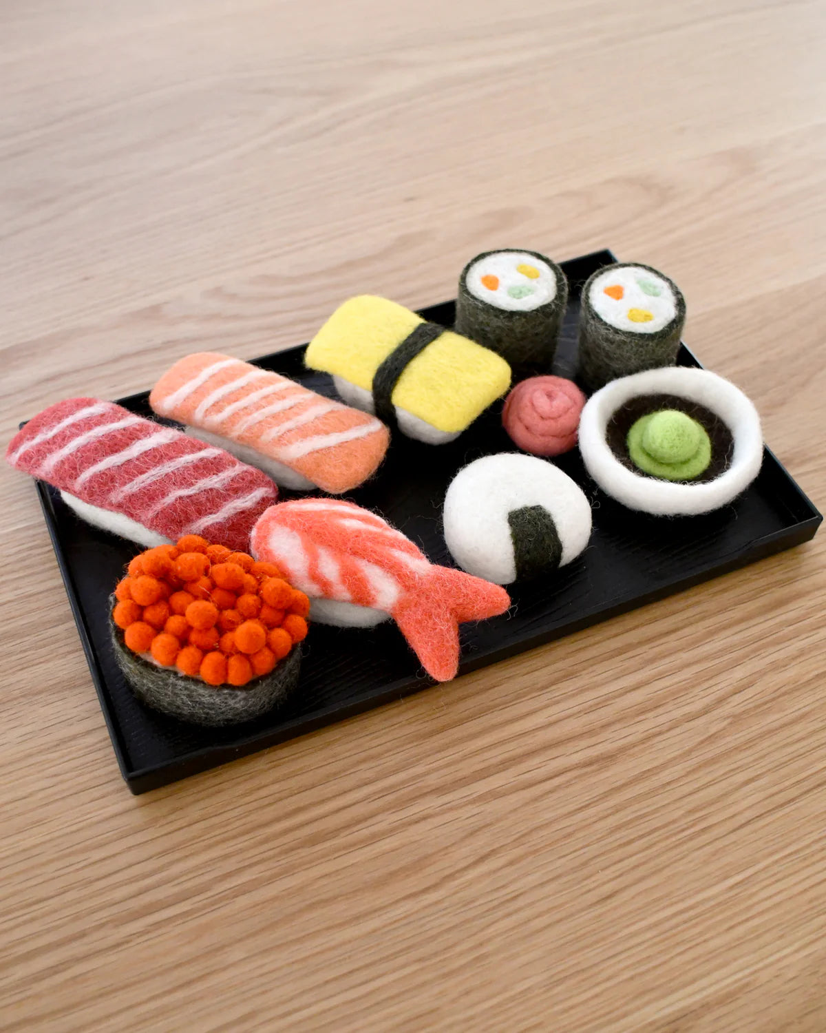 Premium Sushi Felt Play Food Set - Realistic Japanese Toy Sushi for Kids Pretend Play - Perfect for Birthday Gifts & Montessori Learning Activities