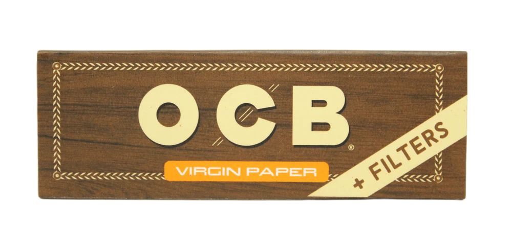 OCB Virgin Unbleached Rolling Papers 1¼ Size with Tips - Premium Natural Rolling Papers for Smooth Smoking Experience at Home or Outdoors
