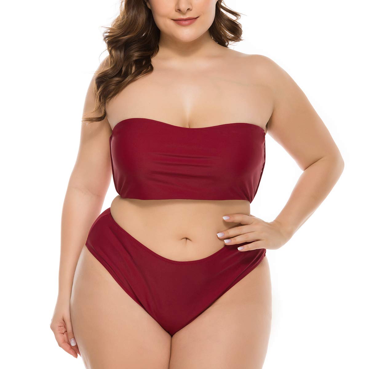 Yii ouneey Plus Size Swimsuit for Women - High Waisted Bikini Set with Tummy Control - Sexy Bathing Suit for Beach, Pool & Summer Vacation