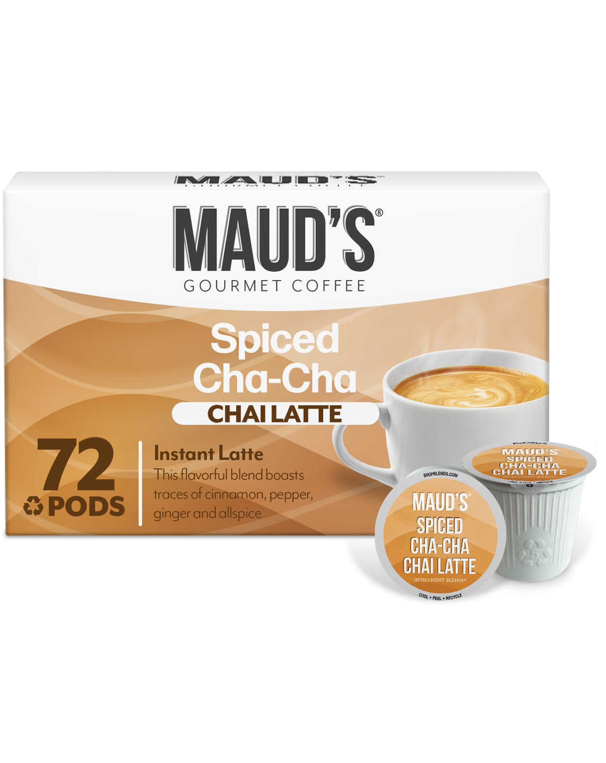 Maud's Premium Chai Tea Latte Pods - 12 Count K-Cup Compatible for Keurig Brewers - Perfect for Morning Energy & Cozy Afternoon Relaxation