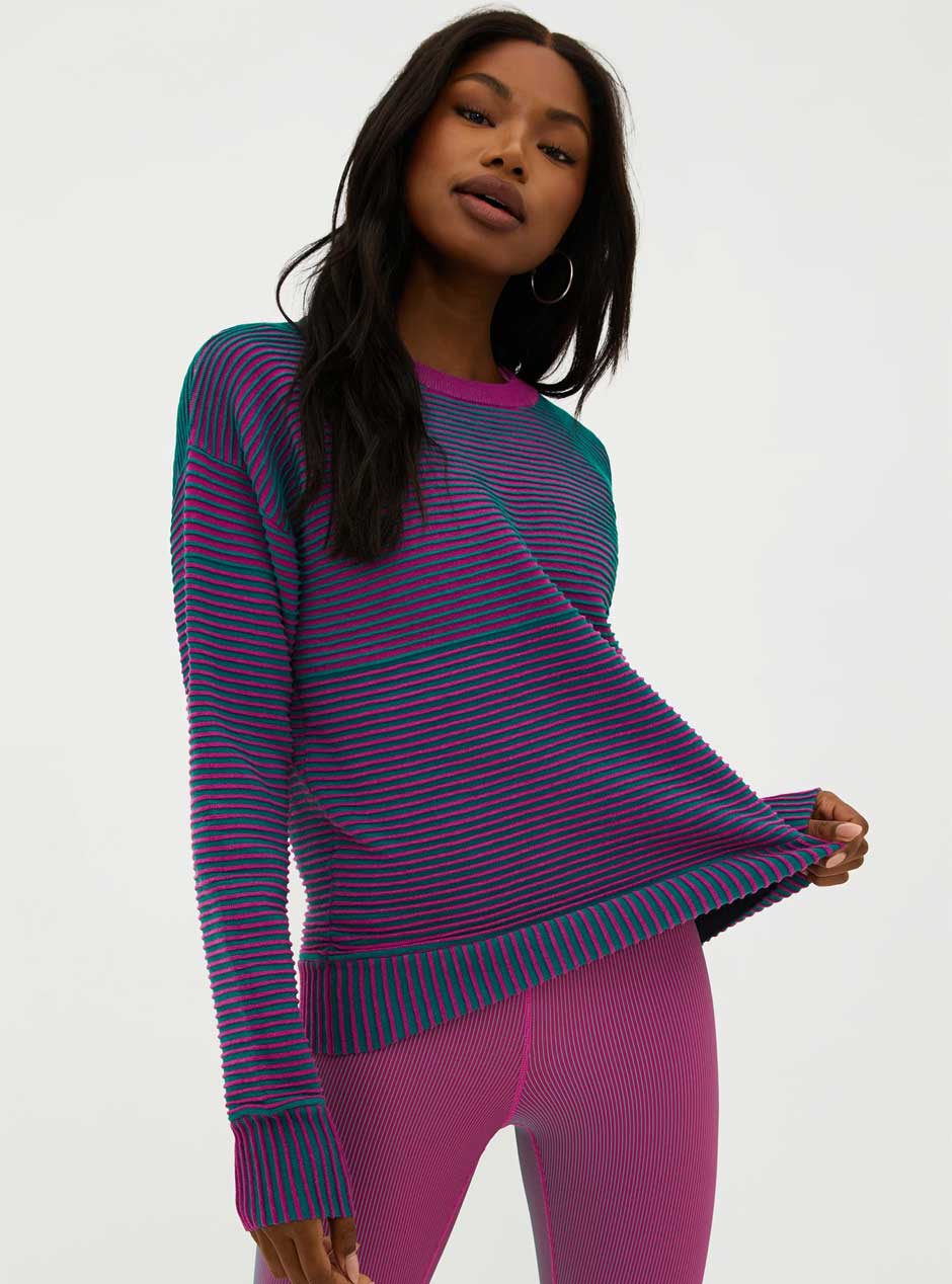 Beach Riot Women's Occulus Sweater - Sorbet Two Tone Purple Pullover | Soft Knit Casual Wear for Fall & Winter | Perfect for Beach Cover-ups, Date Nights & Cozy Layering