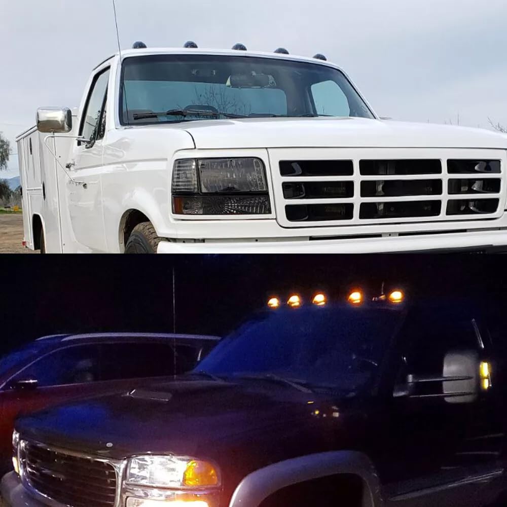 Universal Solar-Powered Wireless LED Cab Lights for Trucks - No Drill Magnetic Roof Marker Lights | Durable, Waterproof & Easy Installation for Night Driving & Off-Road Adventures