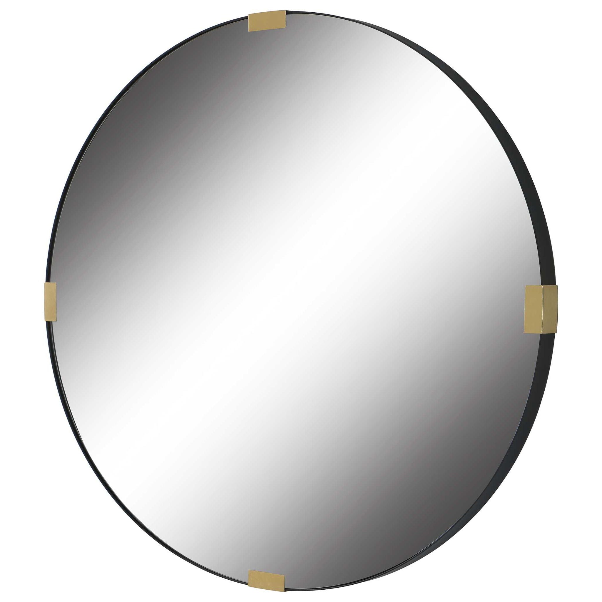 Modern Round Wall Mirror with Clip - Elegant Home Decor for Living Room, Bedroom, or Bathroom