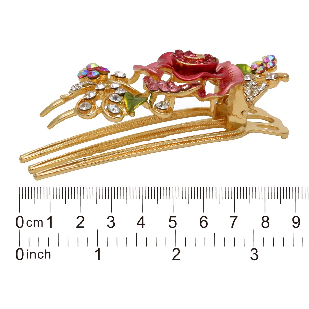 Stylish Set of 2 Non-Slip Metal Alloy Hair Clips for Women & Girls - Strong Hair Barrettes for Thick Hair (Blue & Pink) | Perfect for School, Work & Special Occasions