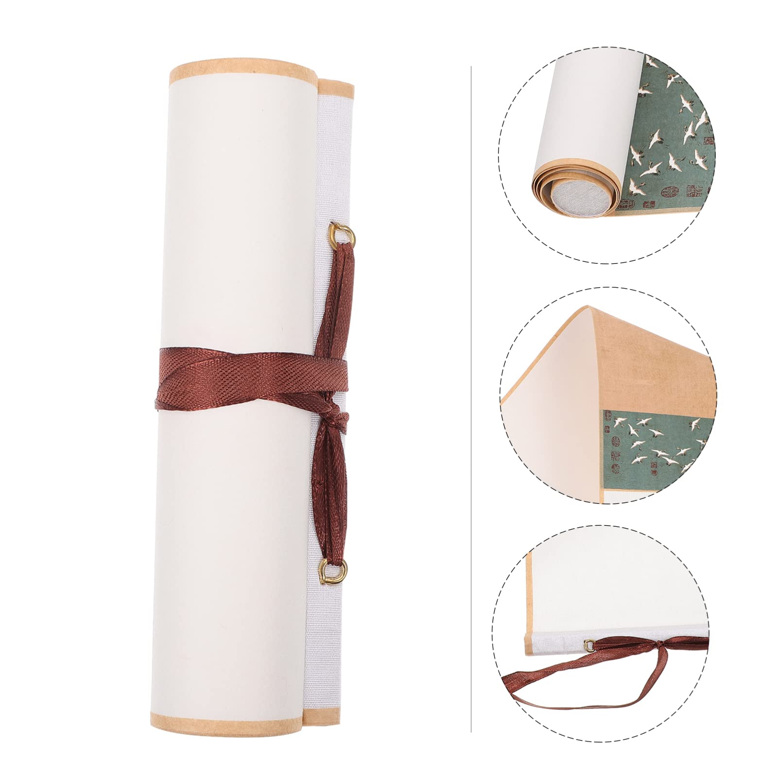 VICASKY 1-Piece Blank Rice Paper Scroll for Calligraphy, Drawing & Painting - Chinese Chunlian Couplets Paper - Kids Art Supplies & Wall-Mounted Exercise Book - Perfect for Chinese New Year Decor, Home Schooling & Children's Art Projects