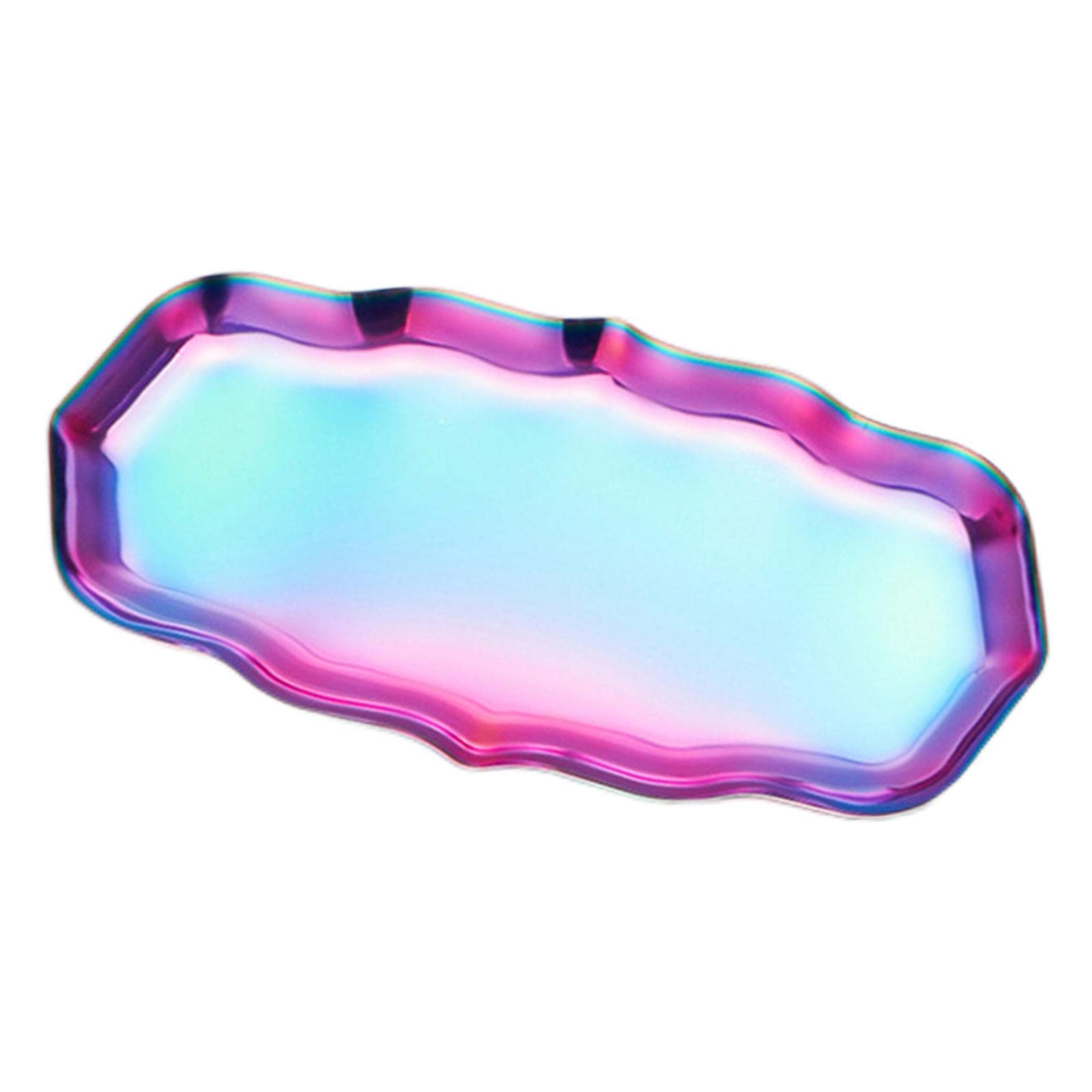 Loensy Creative Storage and Serving Tray - Decorative Vanity Organizer for Cosmetics, Jewelry, Earrings, Eyeshadow & Candles | Colorful Display Tray for Bedroom, Bathroom & Coffee Table Decor