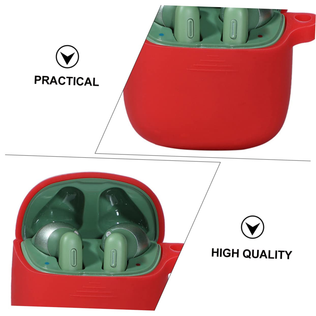 Angoily 3-Pack Durable Silicone Hard Case Cover for Tune220TWS Wireless Earbuds - Charging Port Protection | Perfect for Gym, Running, Travel & Daily Use