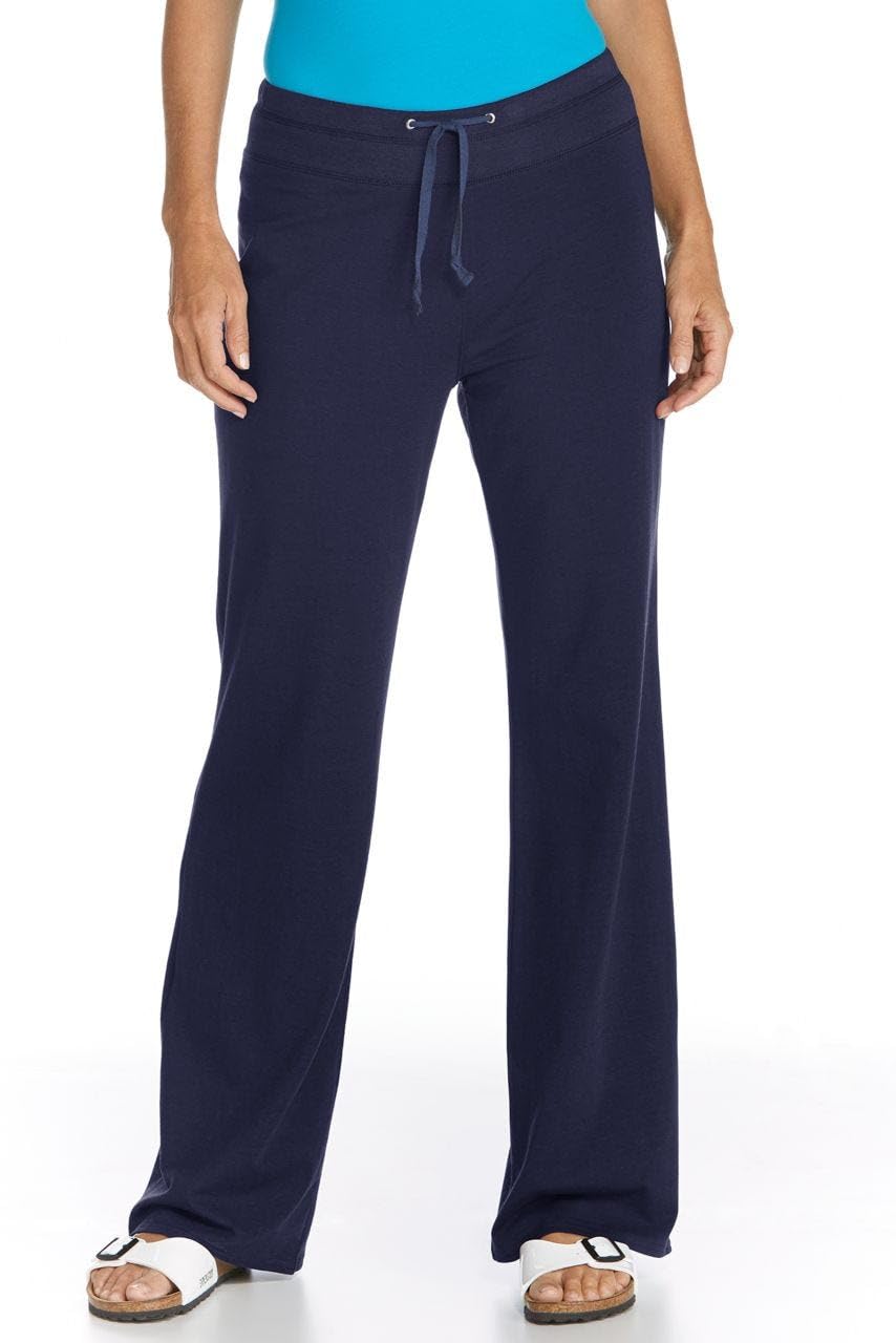 Coolibar UPF 50+ Women's Windley Beach Pants - Sun Protective Swim Cover Up, Lightweight Quick-Dry Travel Pants for Swimming, Surfing & Summer Vacations