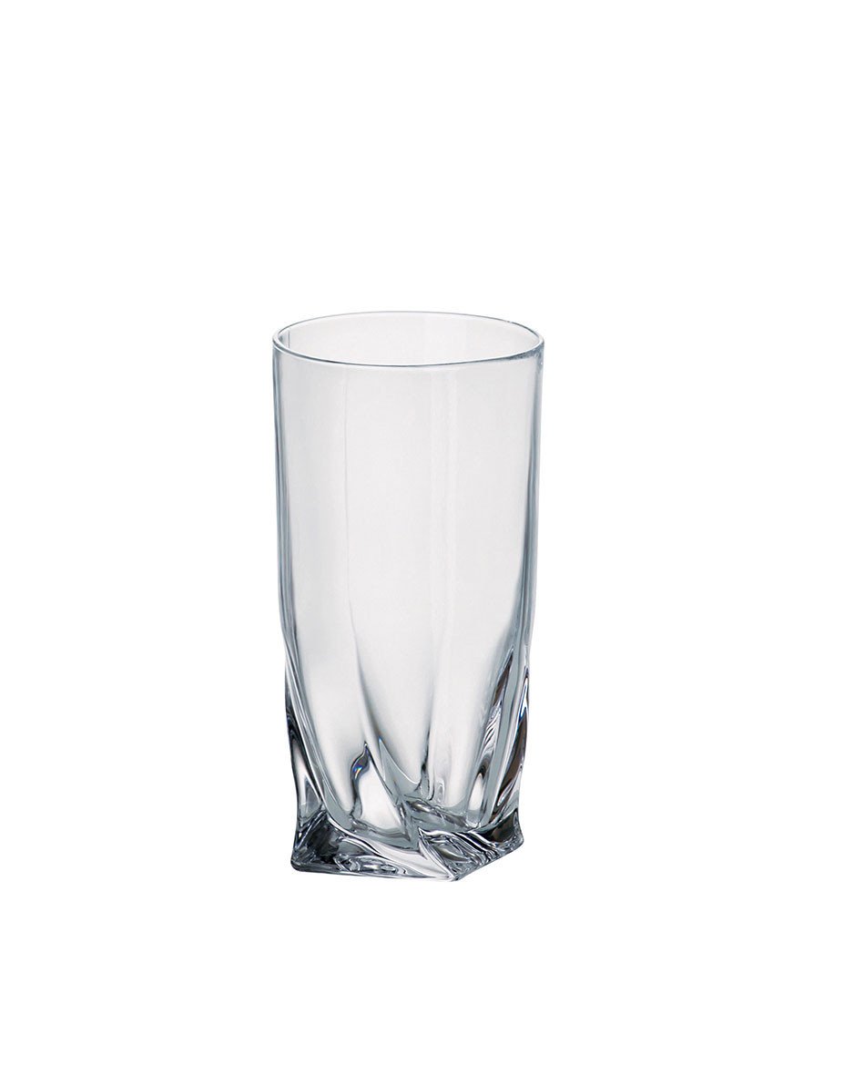 Premium Barski Crystal Highball Glasses - 11.75 oz Set of 6 - Elegant Twist Bottom Design - European Made - Perfect for Cocktails, Whiskey & Home Bar Entertaining