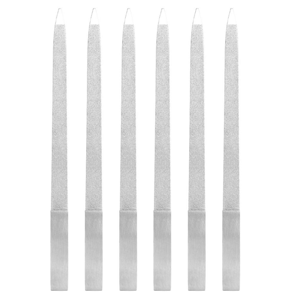EXCLUZO 6PCS Double-Sided Nail Files - Professional Emery Board for Manicure, Pedicure & Nail Care - Nail Buffing & Shaping Tools for Home, Salon & Travel Use