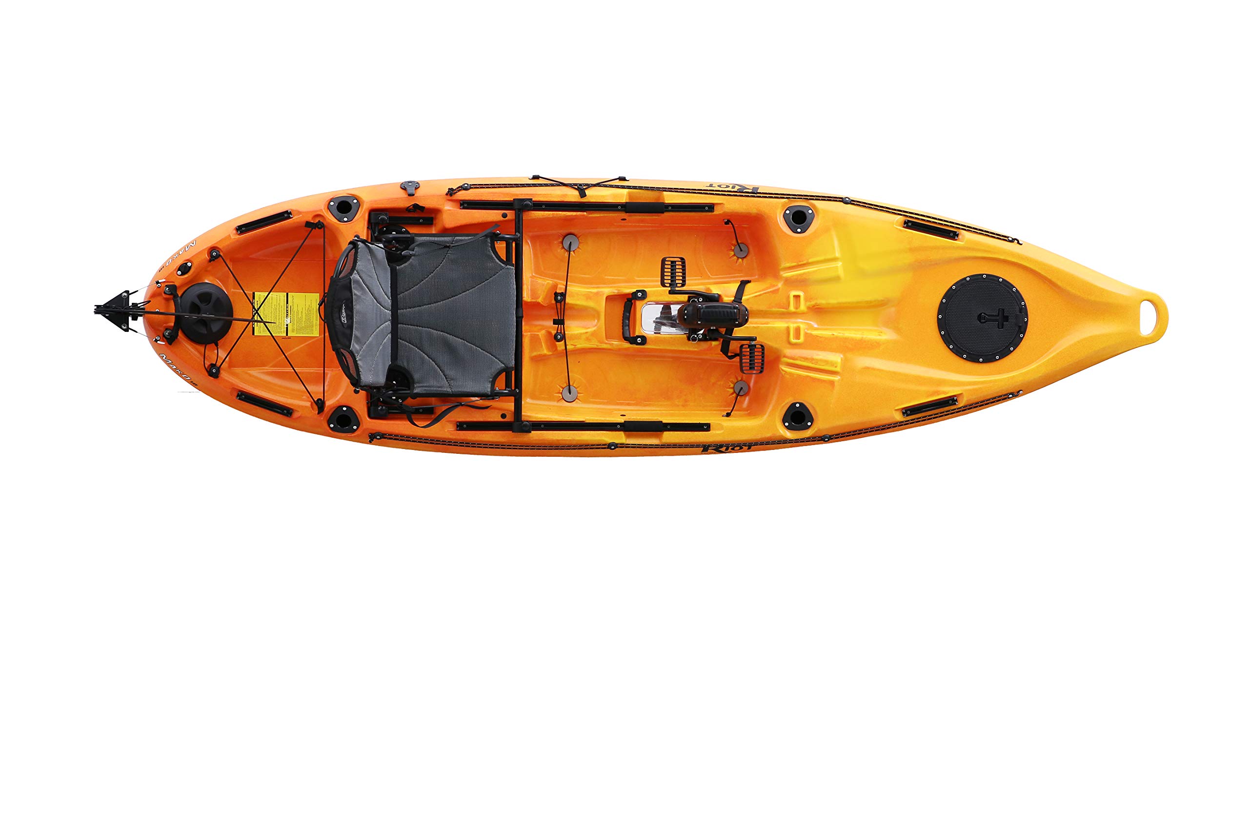 Riot Mako 10 Fishing Kayak with Impulse Pedal Drive System - Stable Sit-On-Top Kayak for Anglers | Perfect for Lakes, Rivers & Coastal Waters