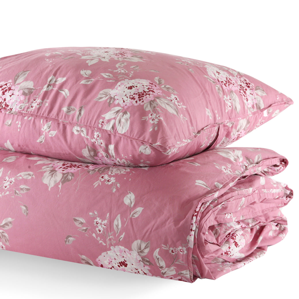 Berry Bloom Bedding Queen Duvet Cover Set - Floral Printed Soft Cotton Duvet Cover for Bedroom Decor - Perfect for Master Bedroom, Guest Room & Cozy Home Styling