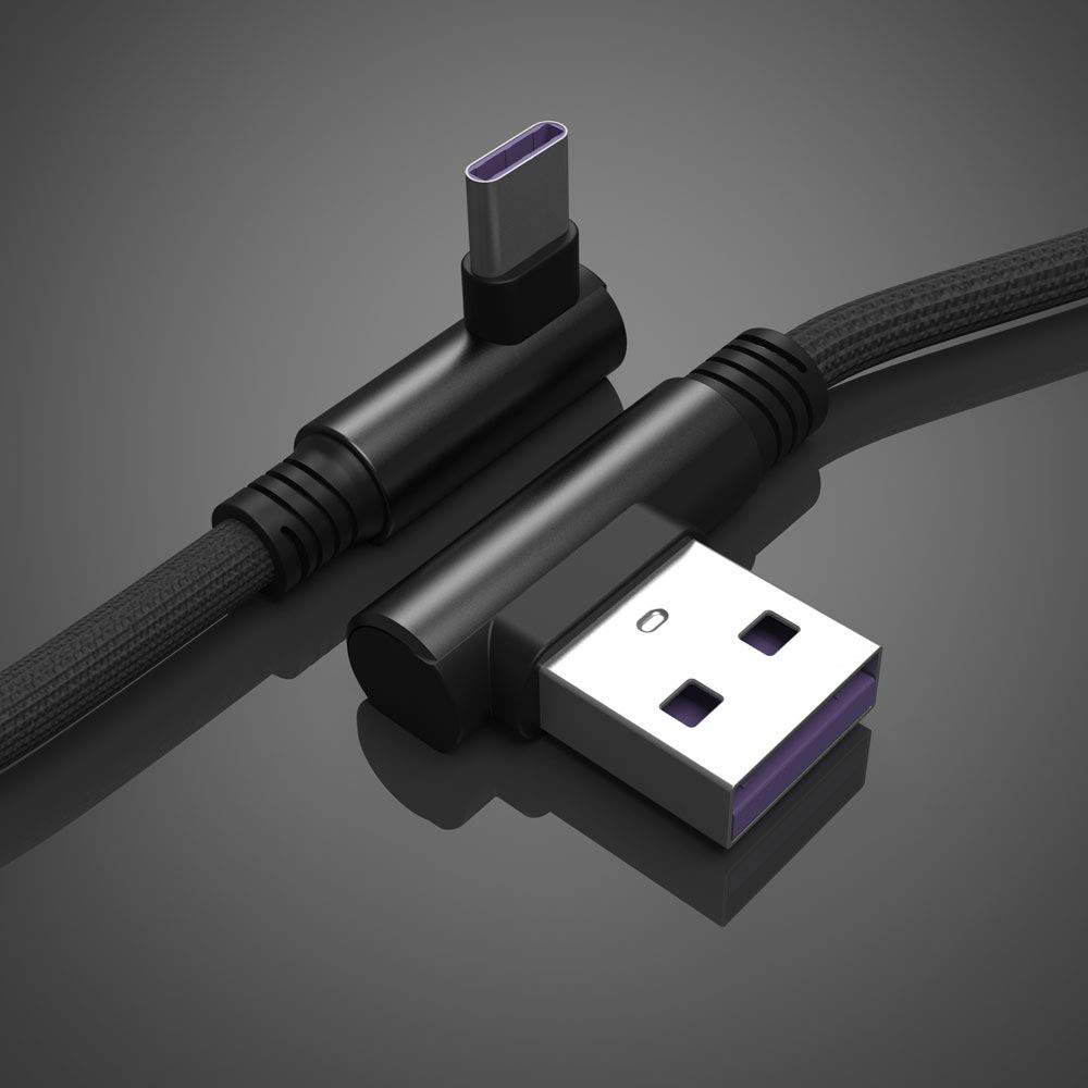 TECHGEAR 3-in-1 USB C Cable Set (1ft+3.3ft+5ft) 90 Degree Right Angle Fast Charging & Data Sync Cable for Samsung Galaxy S25/S24/S23/S22/S21, A16/A36/A54 5G, Google Pixel 9/8, OnePlus, Oppo Find X8/X5, Redmi Note, Motorola - Perfect for Home, Office & Travel Charging