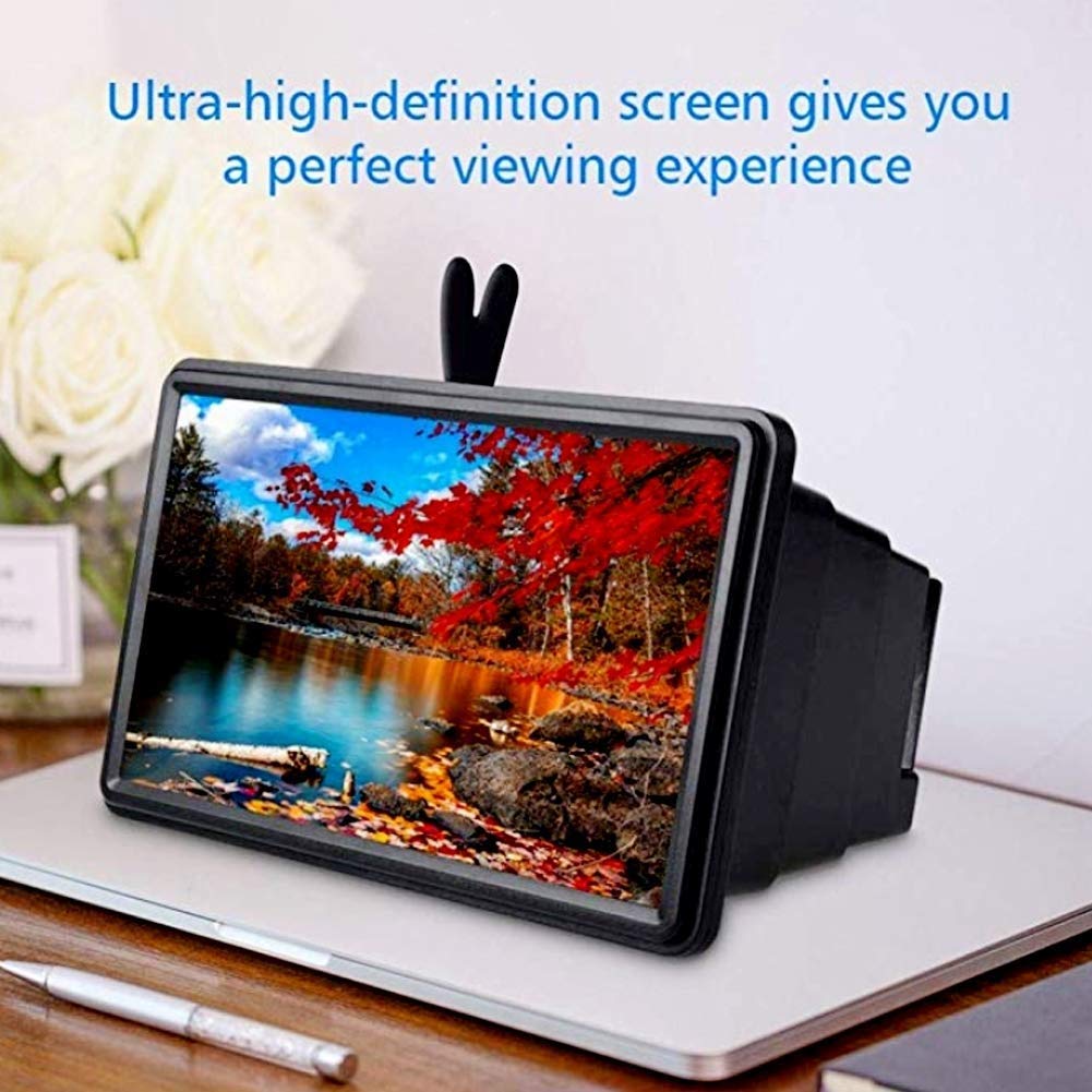 Big Picture Smartphone Magnifier - 3D Screen Amplifier for 2X Larger Viewing Experience | Perfect for Movies, Videos & Reading | Ideal for Seniors & Low Vision Users