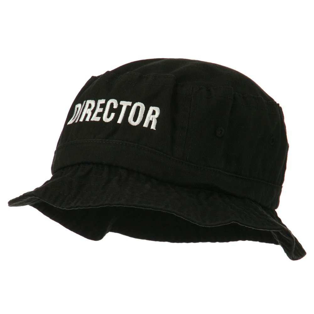e4Hats.com Director Embroidered Pigment Dyed Bucket Hat - Stylish Sun Protection for Outdoor Activities, Beach, Fishing & Travel