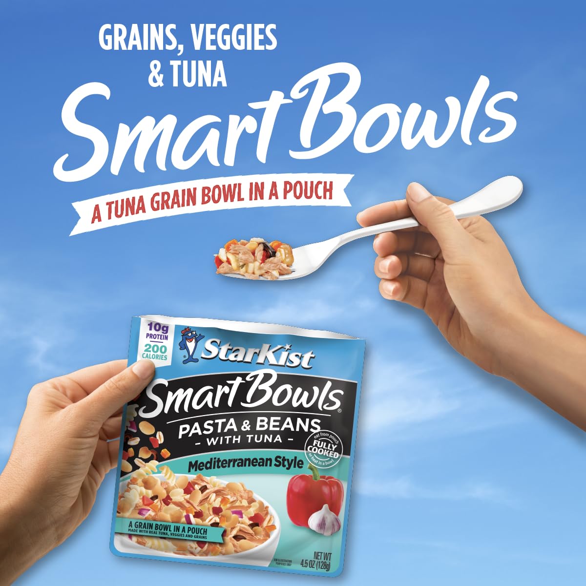 StarKist Smart Bowls Mediterranean Style Tuna with Pasta & Beans - 4.5 oz Pouch | Ready-to-Eat Protein Meal for Office Lunch, Camping & Quick Healthy Snacks