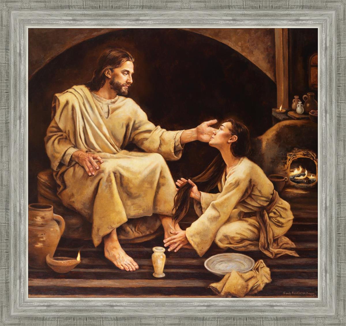 Because He First Loved Us - Inspirational Christian Wall Art Decor for Home, Church & Office - Perfect for Gifts, Bible Study & Faith-Based Spaces