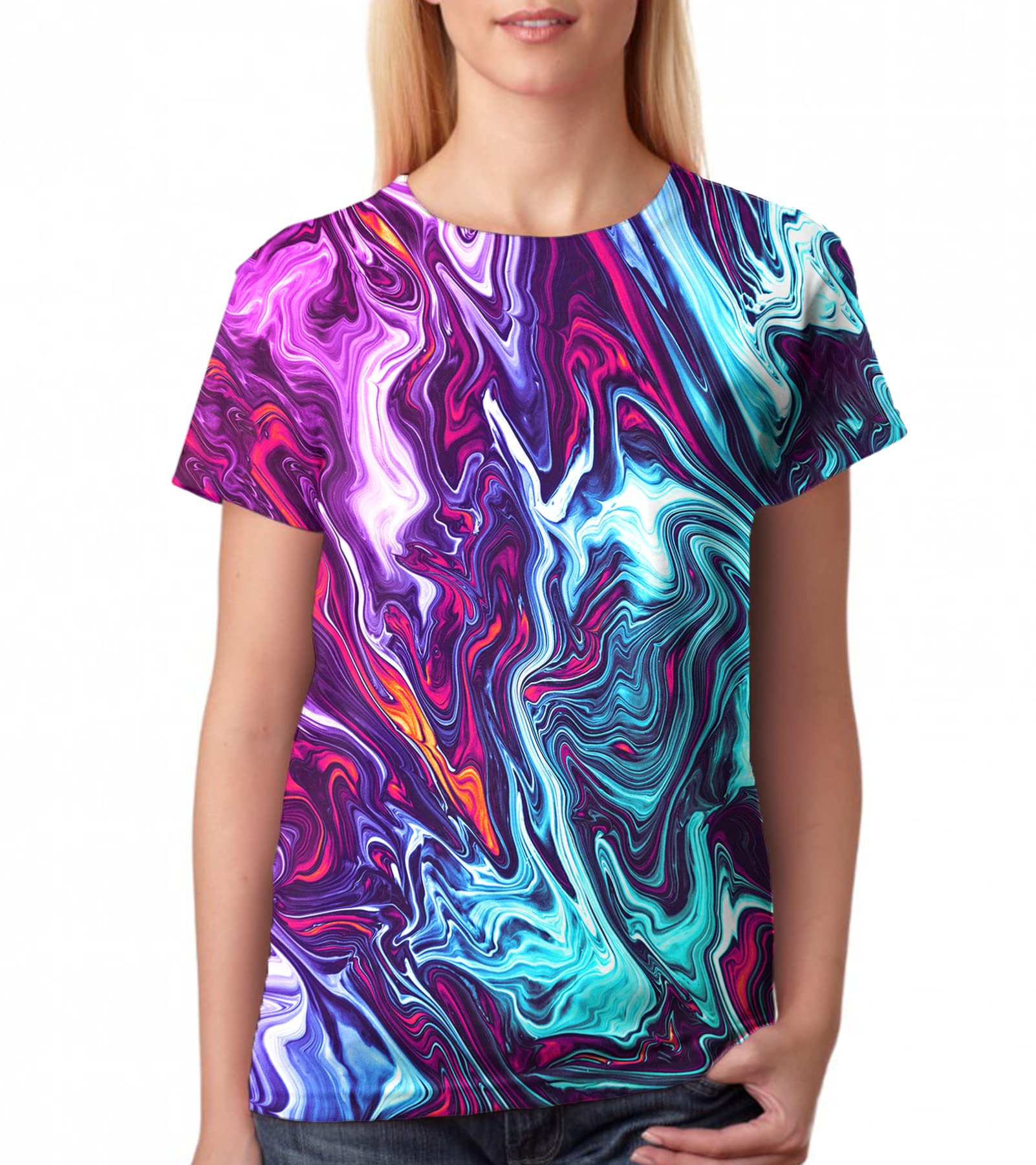 SYAIMN Unisex 3D Printed Graphic T-Shirt - Funny Colorful Summer Tee for Men & Women | Casual Wear, Street Fashion, Gift Idea