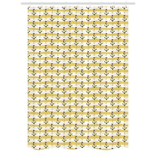 Mustard Dark Grey and White