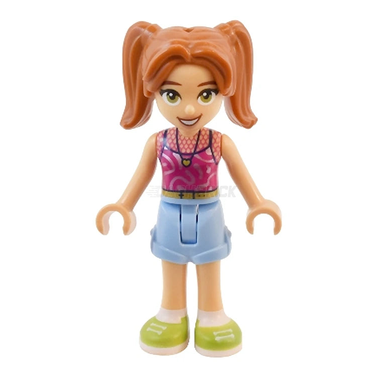 LEGO Minifigure Friends Candi with Magenta Tank Top & Pigtails - Disney Collectible for Display, Play & Gift Giving
