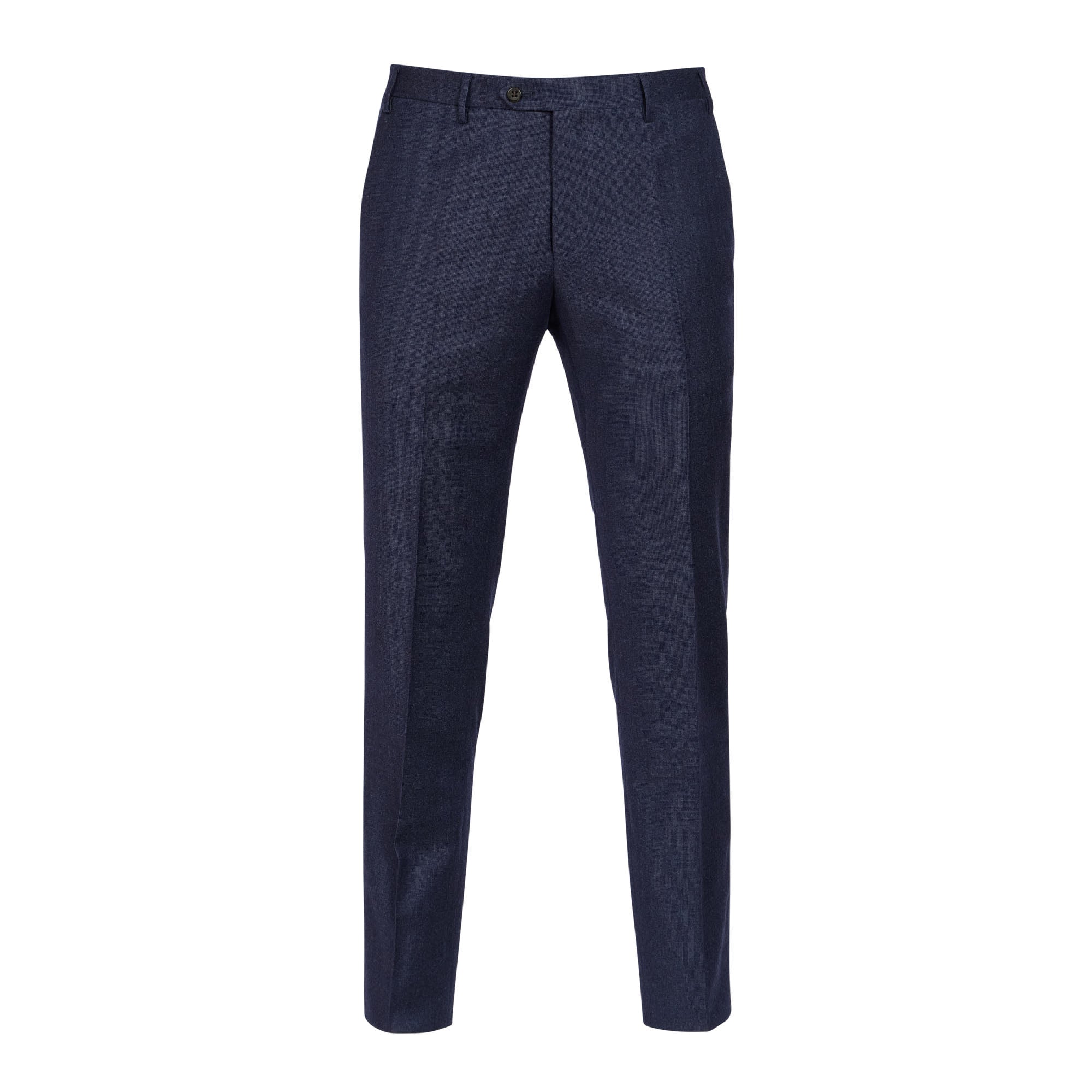 Premium CORNELIANI Men's Flannel Dress Pants in Dark Blue - Classic Fit for Business Casual & Office Wear
