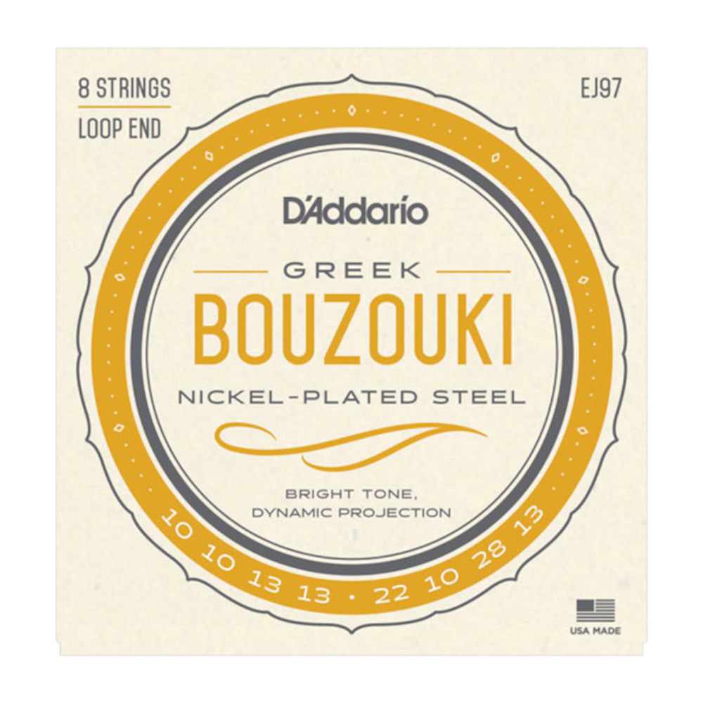 D'Addario EJ97 Greek Bouzouki Strings Loop End - Professional Quality Bouzouki Strings for Traditional Greek Music Performance & Practice