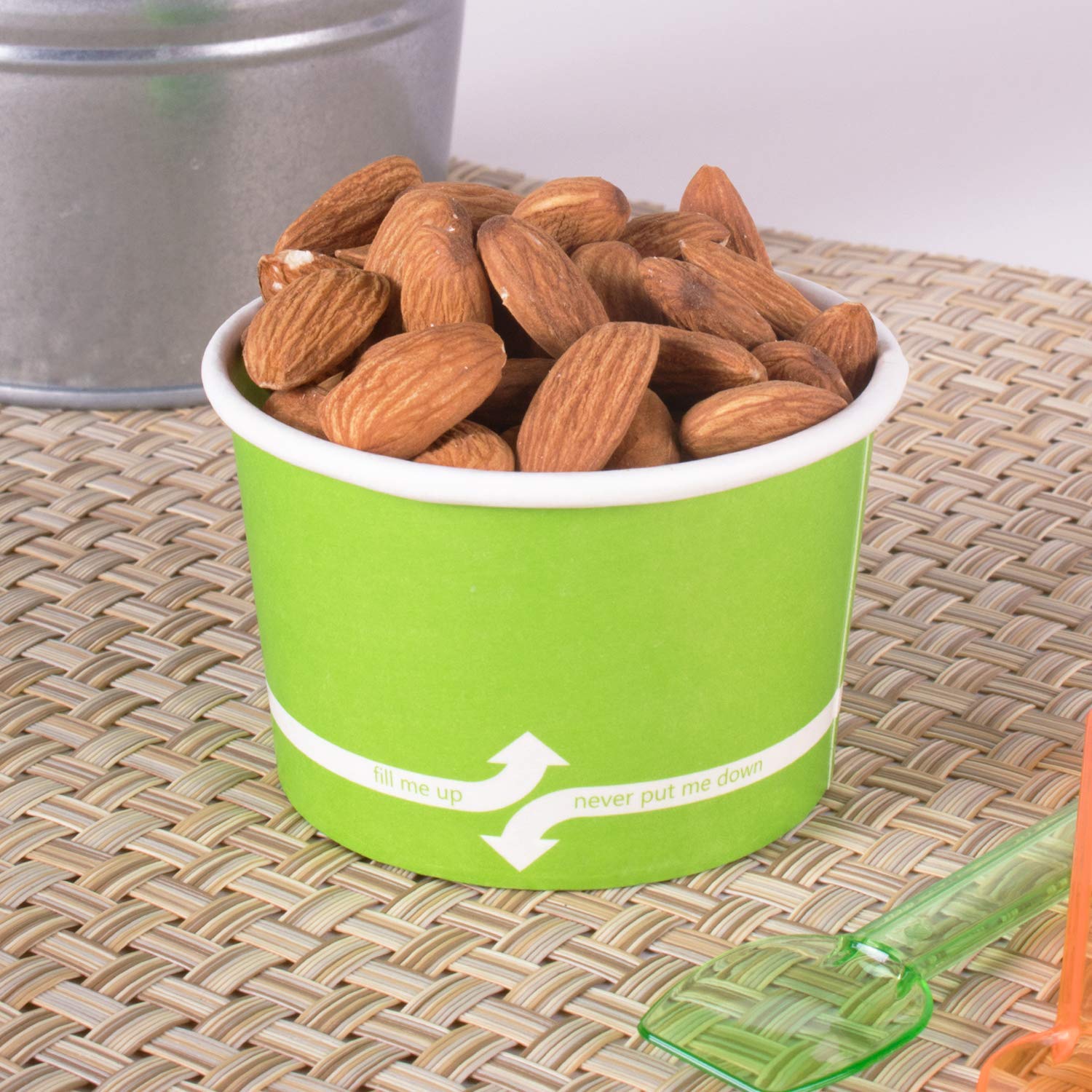 4oz Green Paper Food Containers for Hot/Cold Meals & Ice Cream