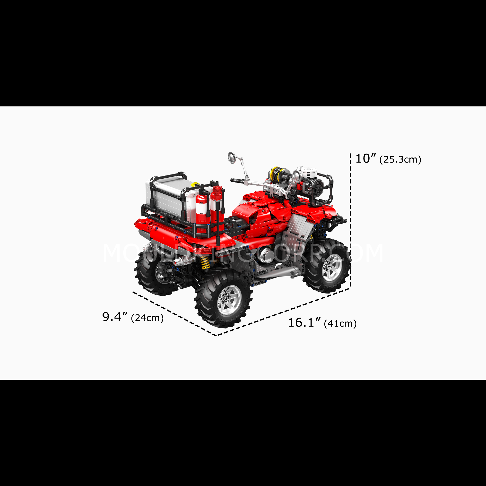 Mould King 23003 ATV Firefighting Rescue Vehicle Building Set - 2,100 Piece Construction Toy for Kids & Adults | STEM Educational Building Blocks for Creative Play & Firefighter Role-Playing Scenes