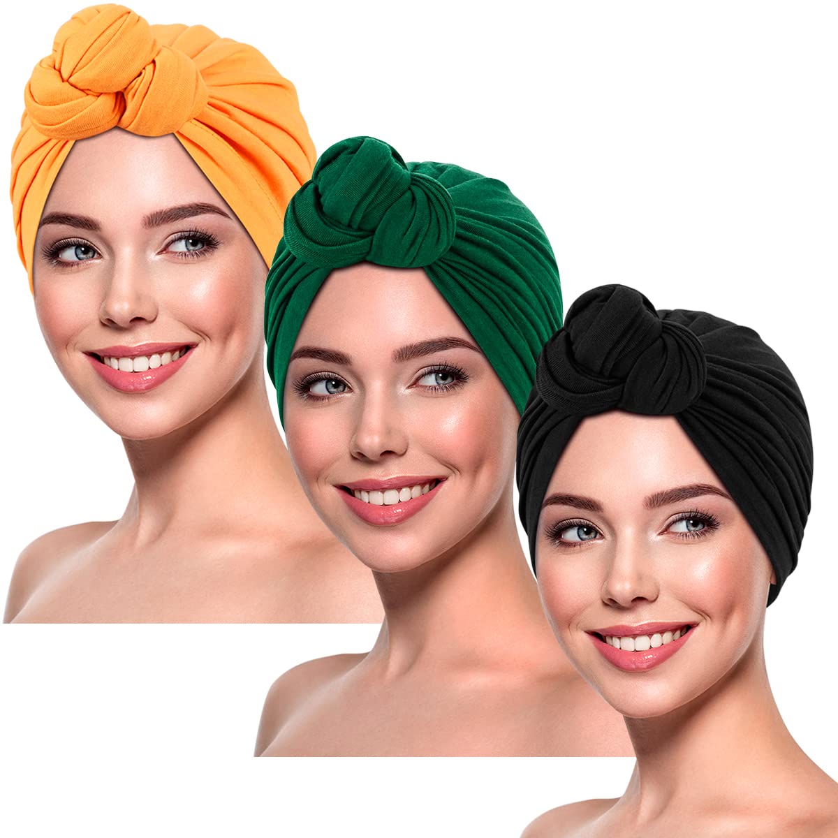 Stylish Women's Turban & Beanie Hats - African Head Wraps, Indian Pre-Tied Bonnet Cap for Ladies | Perfect for Winter, Yoga, Church & Fashion Outfits