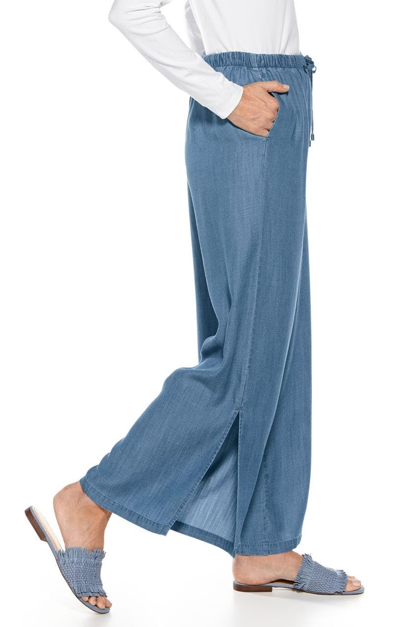 Coolibar UPF 50+ Women's Sun Protective Wide Leg Pants - Lightweight, Breathable & UV Blocking for Beach, Travel & Outdoor Activities