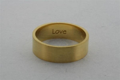 Braille Love Ring - Gold Plated Jewelry for Couples, Gift for Anniversary, Wedding, or Valentine's Day